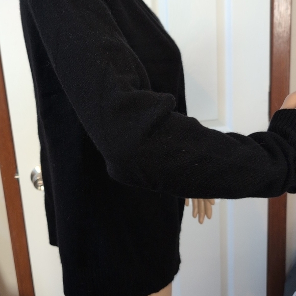 Classic Black Valarie Seperates Cashmere Cardigan Sweater Large - Picture 5 of 7